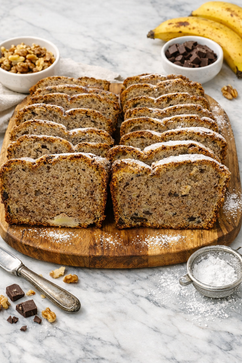 עוגת בננה ושוקולד